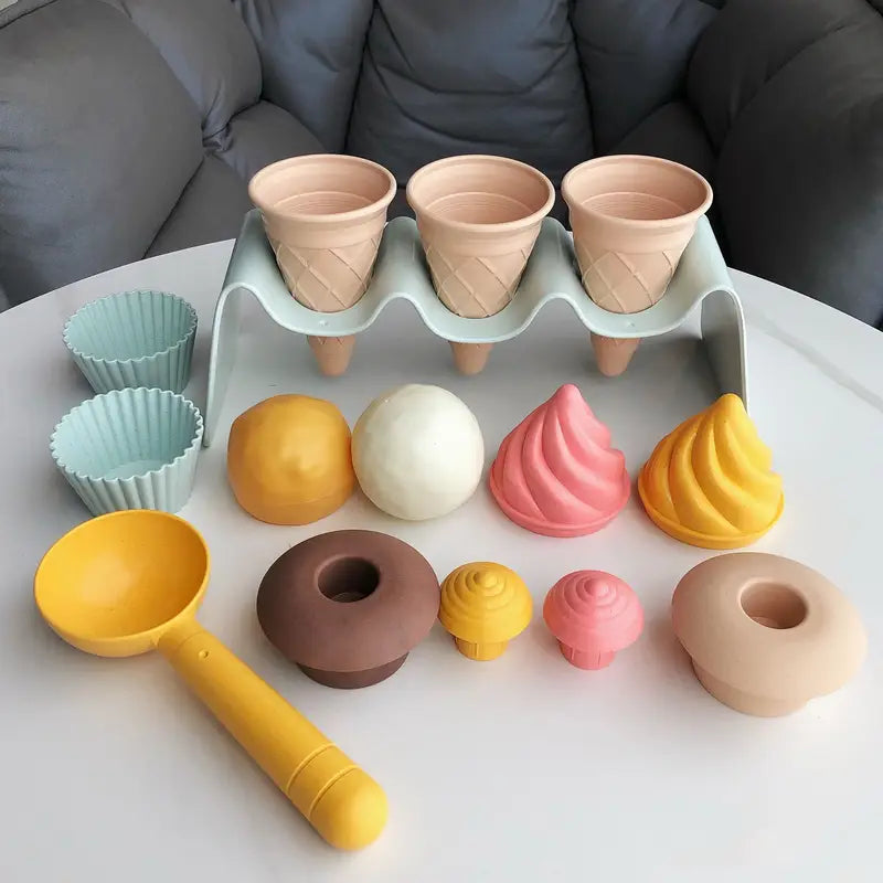 15-delige IJs & Cupcake Speelset – Rollenspel Speelgoed voor Creatief Spel