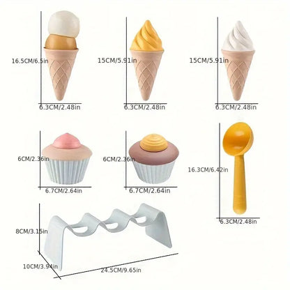 15-delige IJs & Cupcake Speelset – Rollenspel Speelgoed voor Creatief Spel