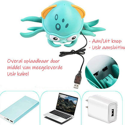 Luna de Licht-Octopus – Interactieve Octopus met Licht & Geluid voor Bad of Speeltijd