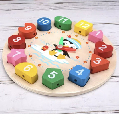 Houten Montessori Klok – Leer Klokkijken Speelgoed
