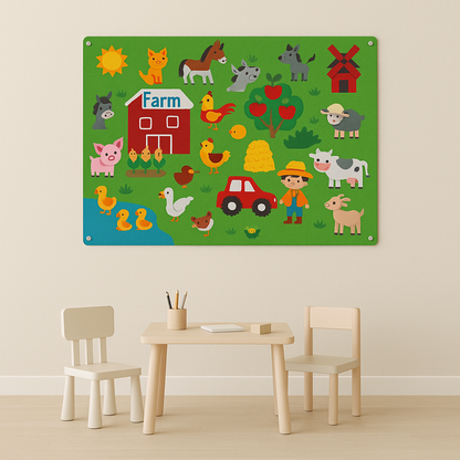 Happy Shapes Viltbord – Creatief Speelbord voor Kinderen vol Ontdekking