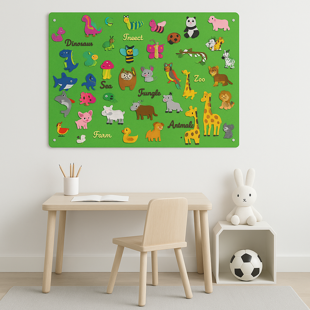 Happy Shapes Viltbord – Creatief Speelbord voor Kinderen vol Ontdekking