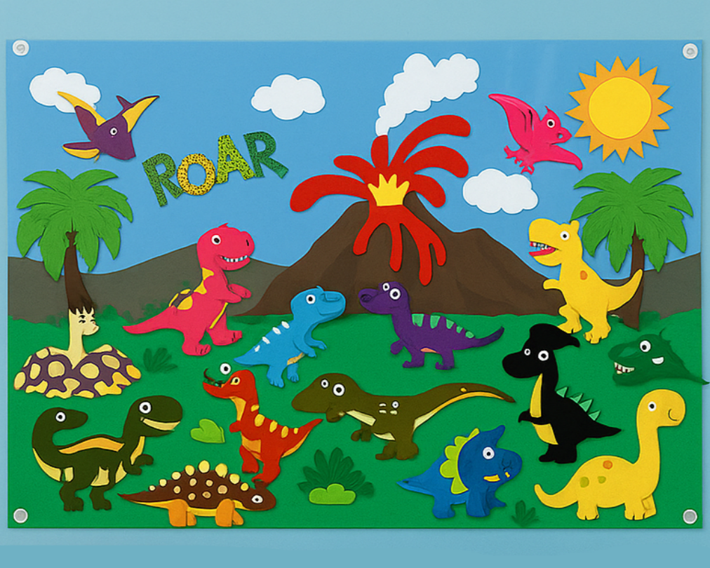 Happy Shapes Viltbord – Creatief Speelbord voor Kinderen vol Ontdekking