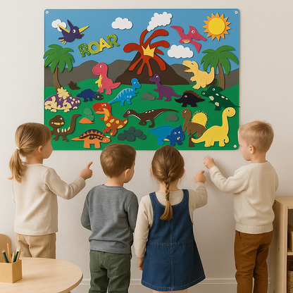 Happy Shapes Viltbord – Creatief Speelbord voor Kinderen vol Ontdekking