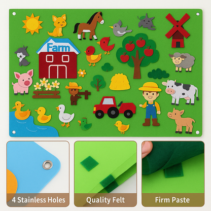 Happy Shapes Viltbord – Creatief Speelbord voor Kinderen vol Ontdekking