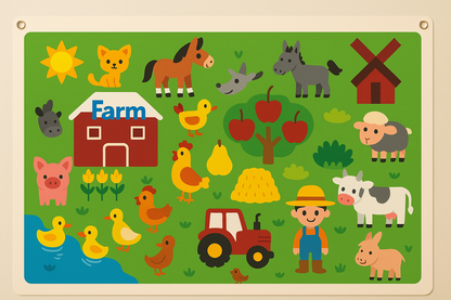 Happy Shapes Viltbord – Creatief Speelbord voor Kinderen vol Ontdekking