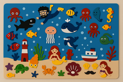 Happy Shapes Viltbord – Creatief Speelbord voor Kinderen vol Ontdekking