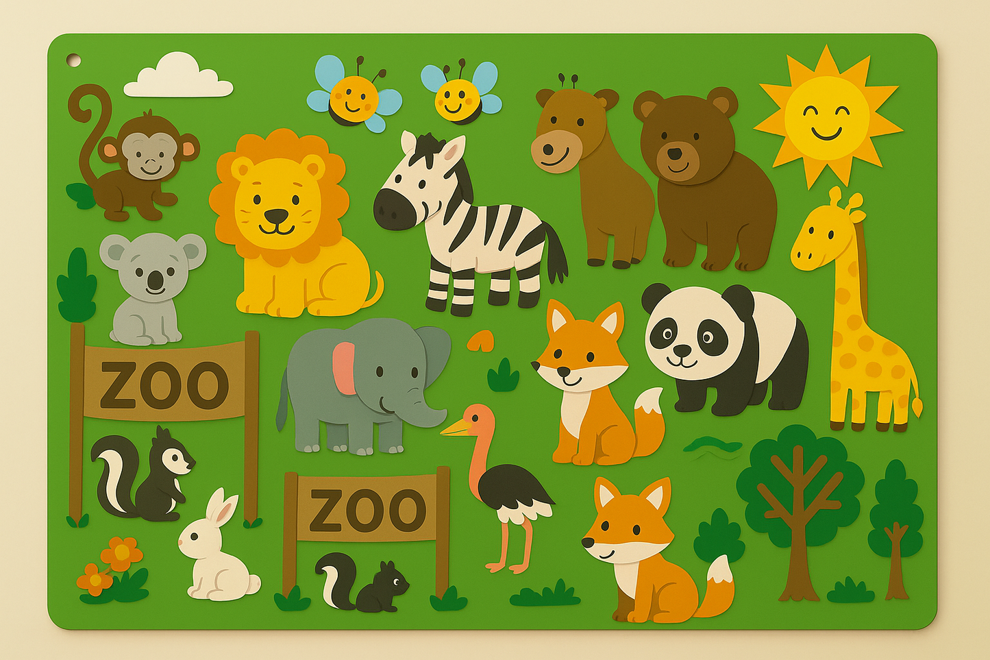 Happy Shapes Viltbord – Creatief Speelbord voor Kinderen vol Ontdekking