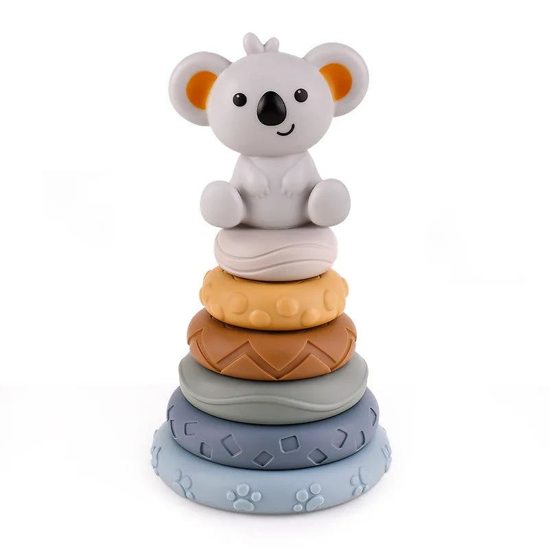 KoalaCubes – Soft Teething Tower for Babies | Toyulip