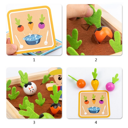 VeggieHarvest – Wooden Vegetable Garden Game for Kids | Toyulip