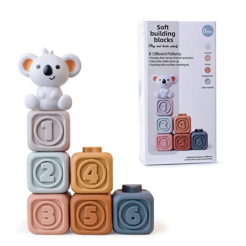 KoalaCubes – Soft Teething Tower for Babies | Toyulip