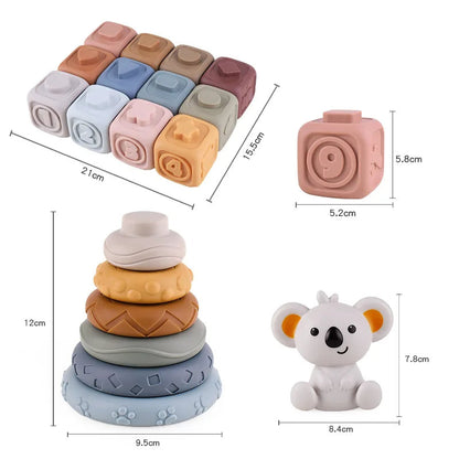 KoalaCubes – Soft Teething Tower for Babies | Toyulip