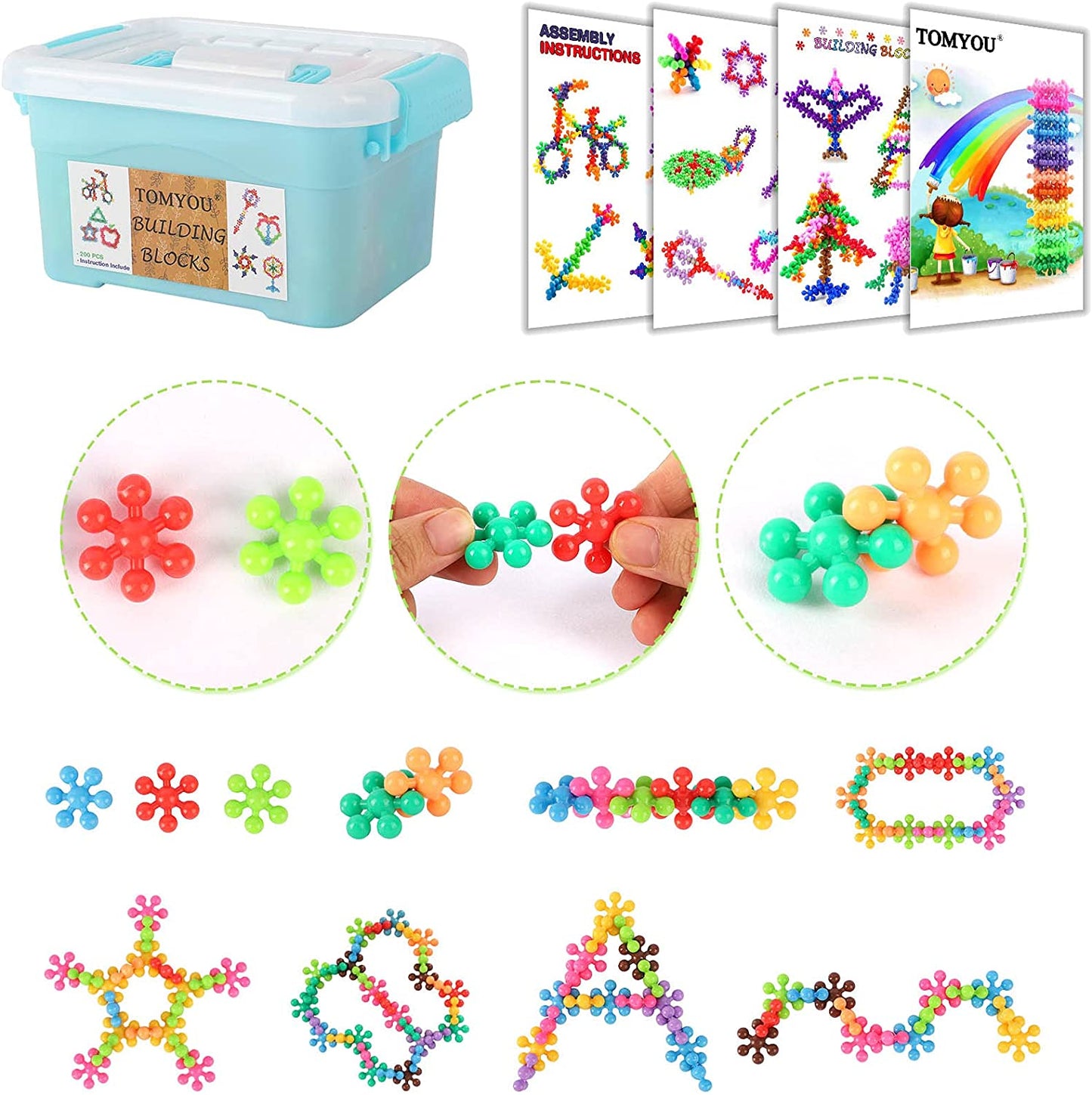 3D Sneeuwvlok Bouwset – Educatieve 3D Bouwstenen voor Creatief Spel
