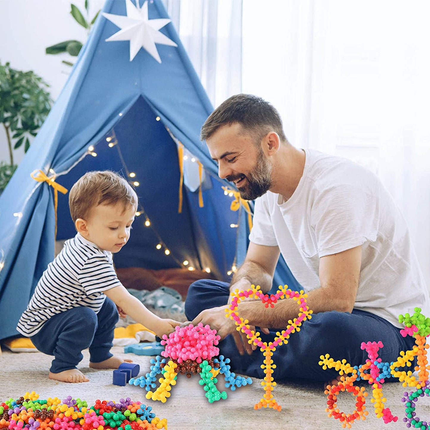3D Sneeuwvlok Bouwset – Educatieve 3D Bouwstenen voor Creatief Spel