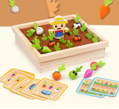VeggieHarvest – Wooden Vegetable Garden Game for Kids | Toyulip