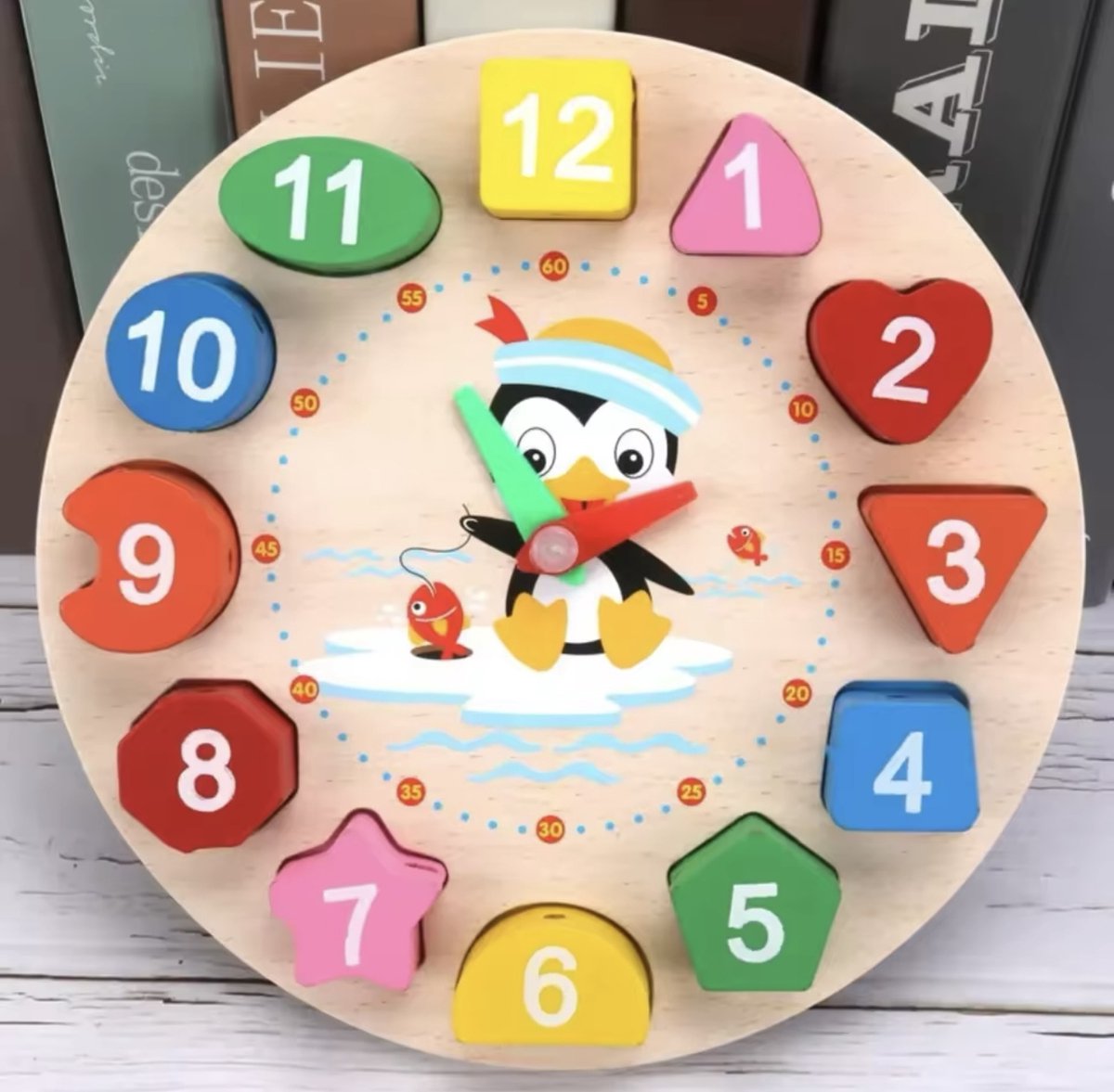 Houten Montessori klok voor kinderen – leren klokkijken speelgoed – Amsterdam Toys™