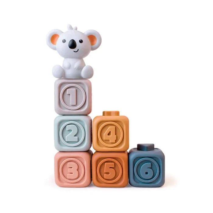 KoalaCubes – Soft Teething Tower for Babies | Toyulip