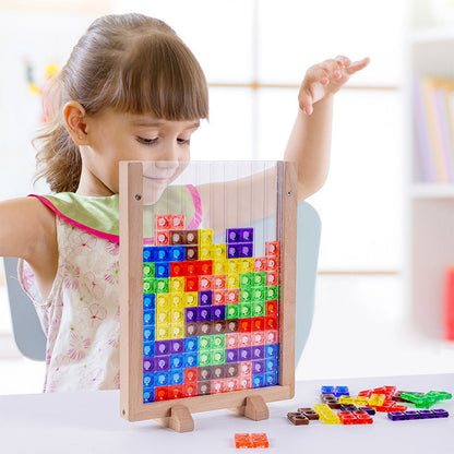 Wooden Blocks – Wooden 3D Tetris Puzzle Board for Kids | Toyulip