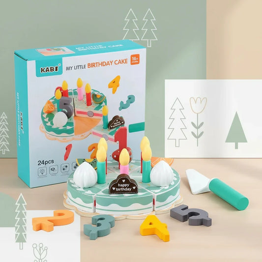 Cake Party wooden cake play set with 24 parts for children from 18 months