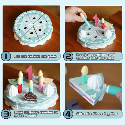 Cake Party – Wooden Cake Playset for Little Kitchen Chefs | Toyulip