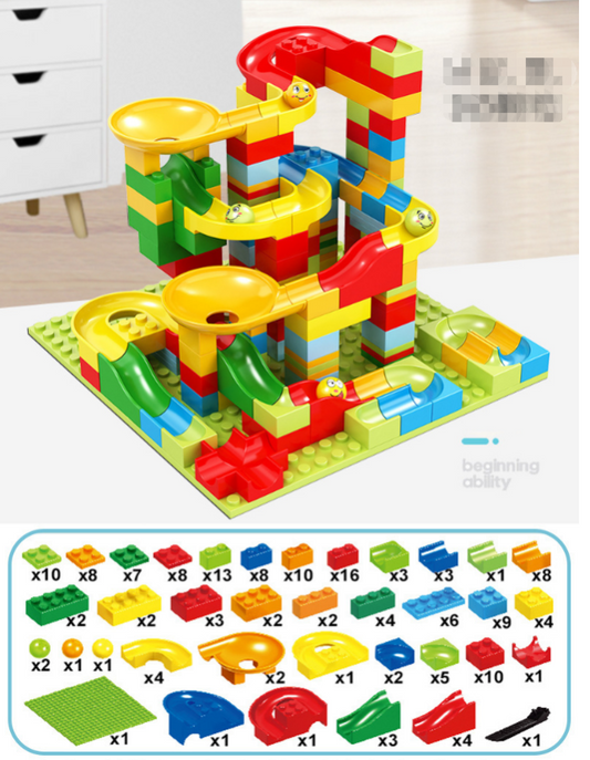 MarbleRace – Wooden Marble Track Construction Set for Children | Toyulip