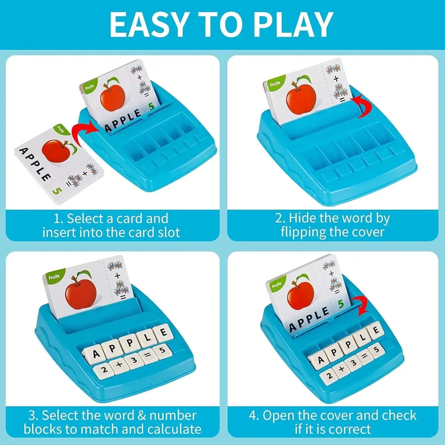 Eduplay 2-in-1 Leer Spelset – Alfabet & Cijferkaarten Educatief Speelgoed
