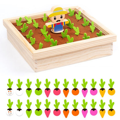 VeggieHarvest – Wooden Vegetable Garden Game for Kids | Toyulip