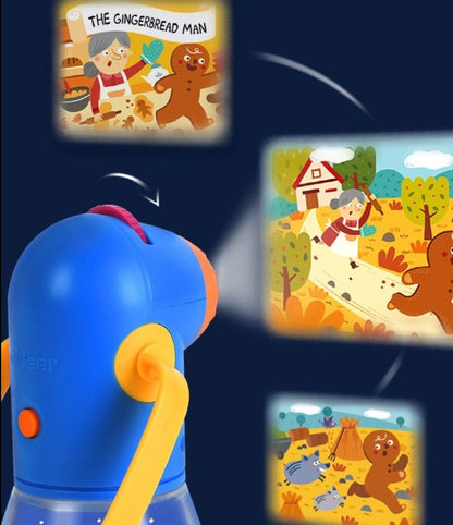 StoryBeam projector flashlight for kids with slides for story time and imaginative play